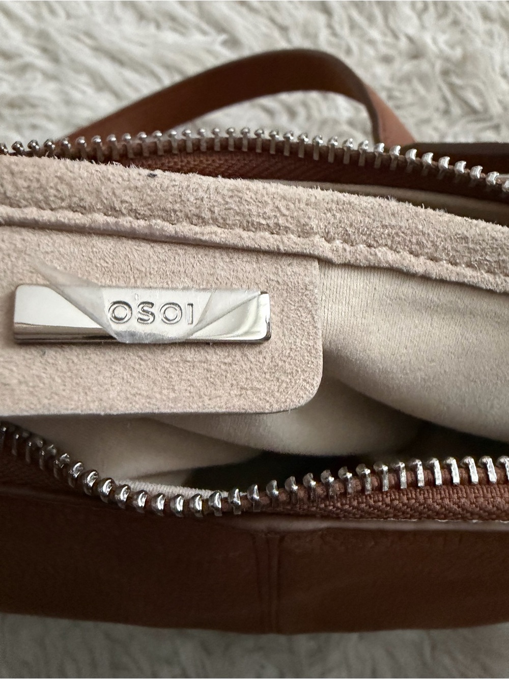 OSOI Cargo Hobo Shoulder Bag in Nubuck Brown - Picture 9 of 14
